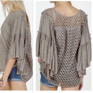 Tan Boho Top